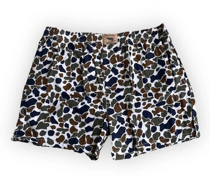 100% Comfort Cotton Old School Camo Boxer Shorts