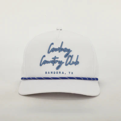 Cursive Roped Hat- White