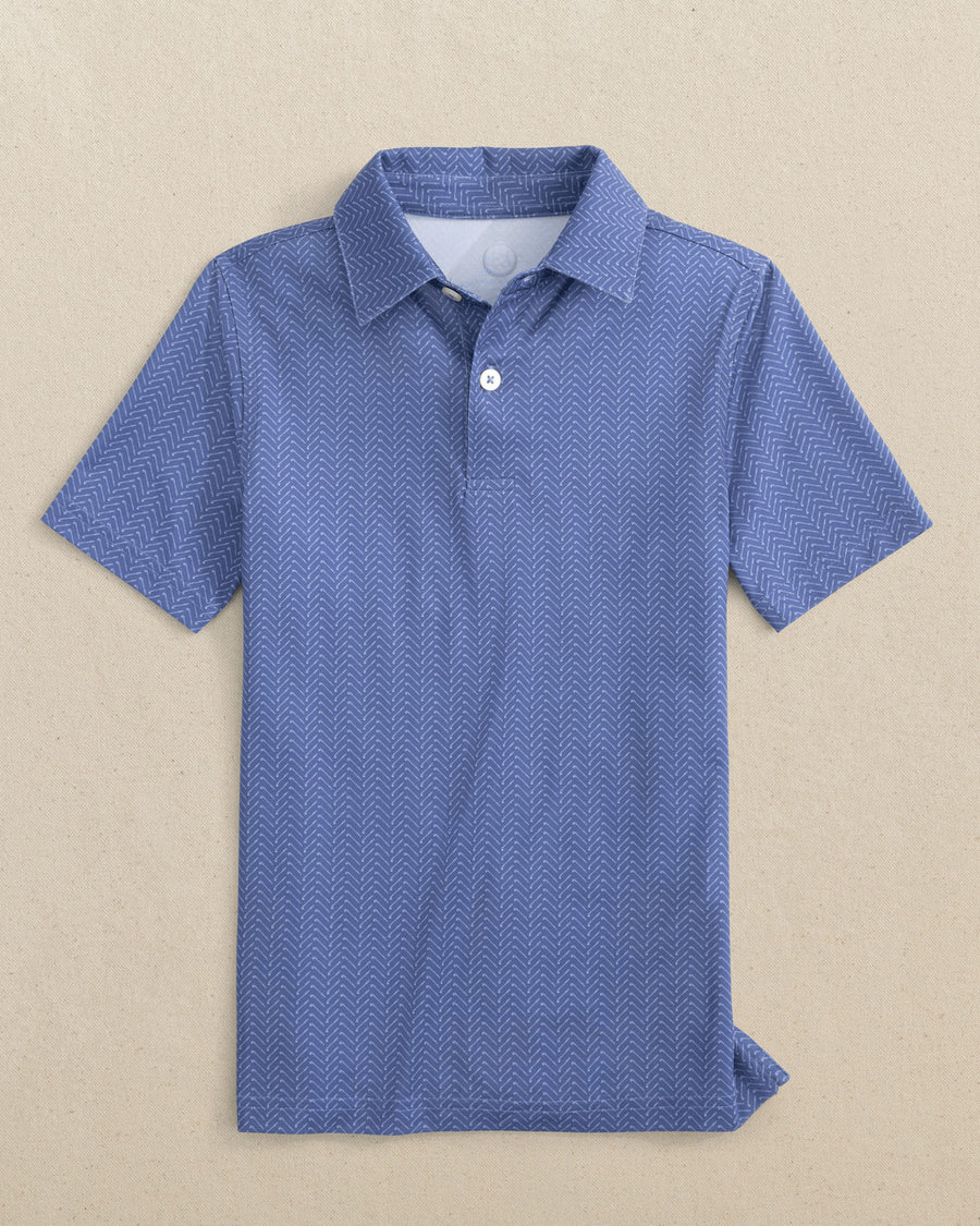 Y SS Driver Raise the Par Perf Polo- Nautical Blue