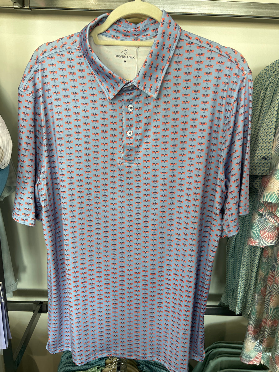 Inlet Polo Freedom Flag