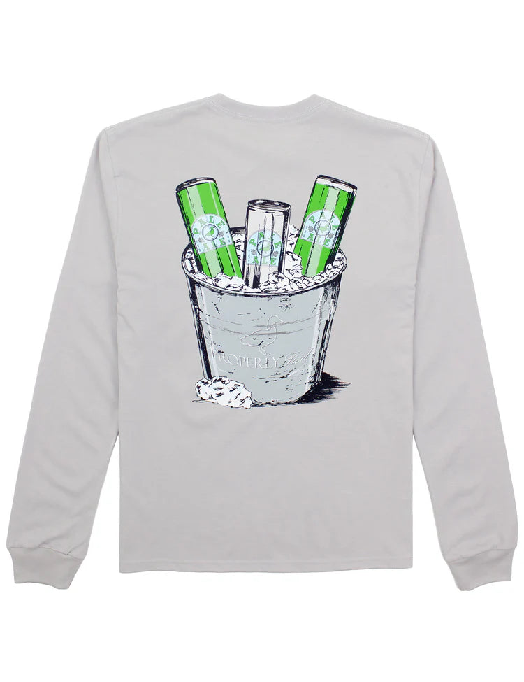 Beer Bucket Long Sleeve - Ice Grey