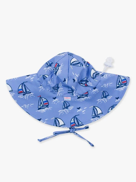 Kids Sun Protective Hat Blue Seas the Day