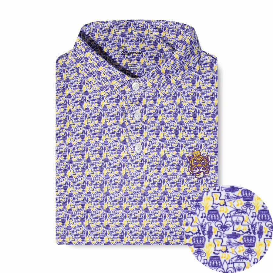 The Boot Performance Polo - LSU Vintage Tiger