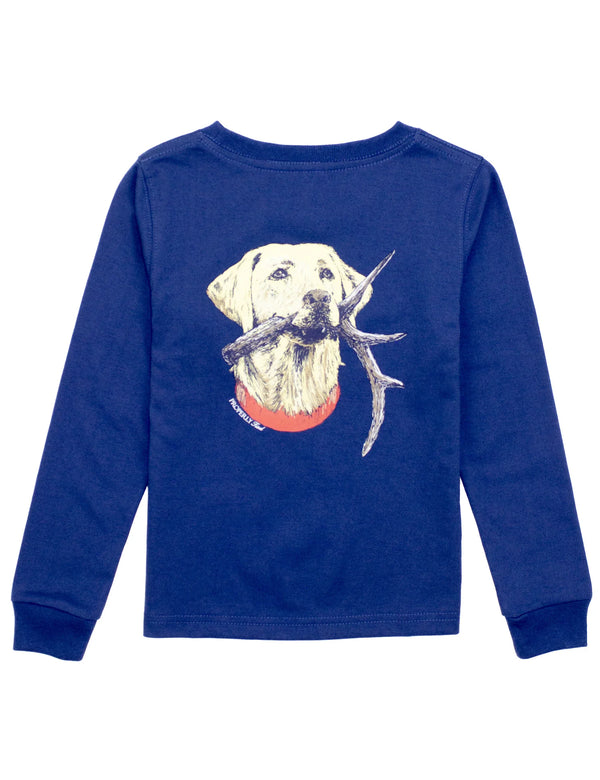 Boys Antler Lab Long Sleeve River Blue
