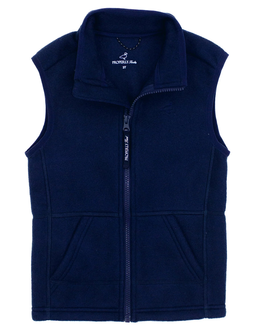 Boys Blake Vest - Navy