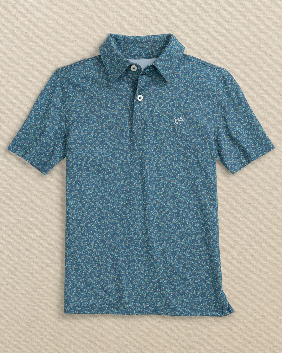 Boys Driver Iguana Glee Printed Performance Polo