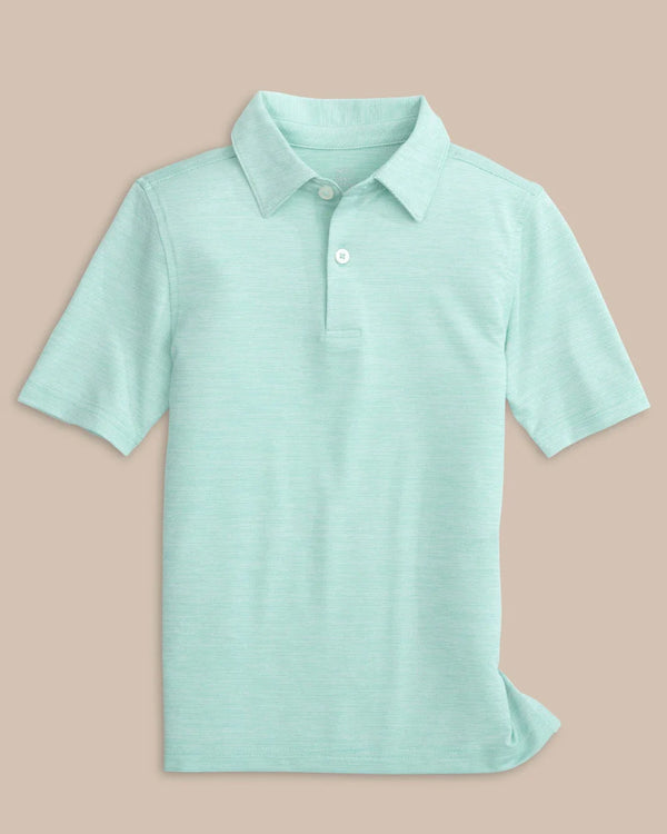 Boys Performance Polo Driver Spacedye Marine Blue