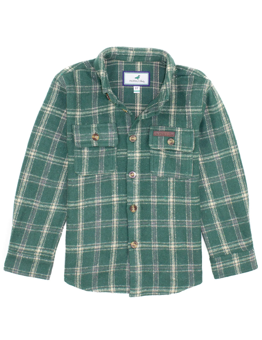 Boys Ranch Flannel - Pine