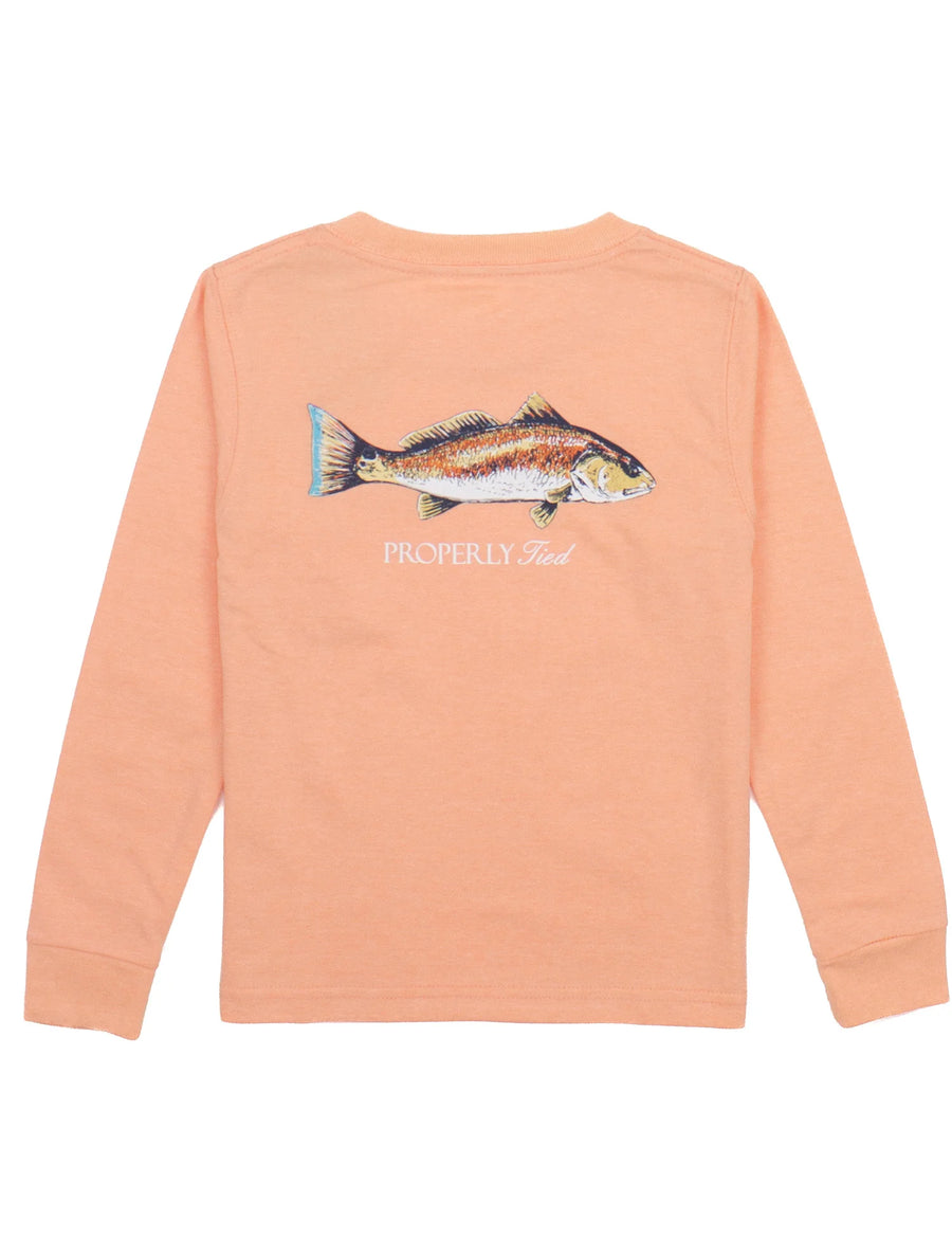 Boys Redfish Long Sleeve Melon