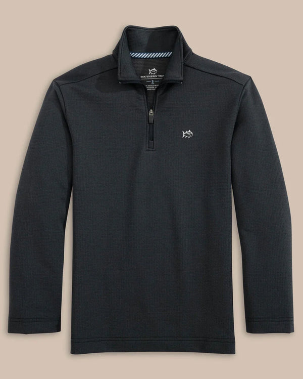 Boys Schooner Quarter Zip - Caviar Black