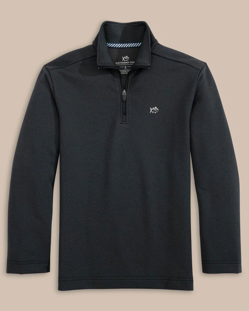 Boys Schooner Quarter Zip - Caviar Black