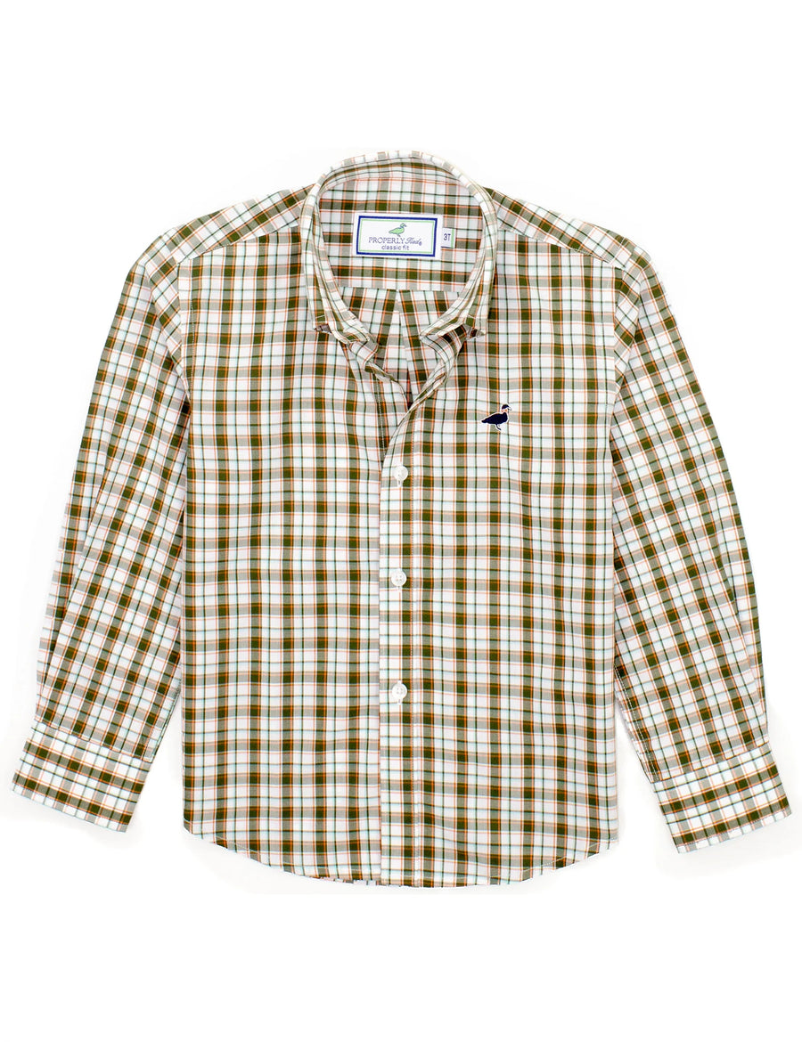 Boys Seasonal Sportshirt  - Olive Grove