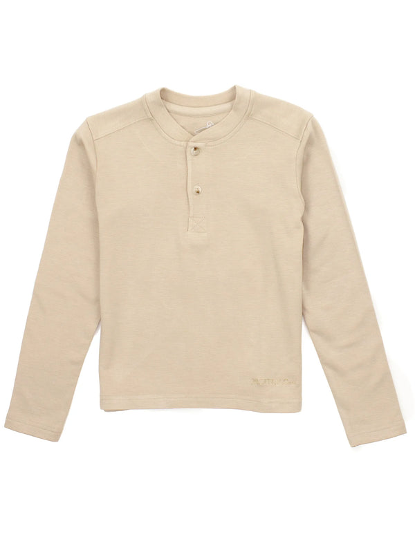 Boys Shoreline Henley Long Sleeve - Birch