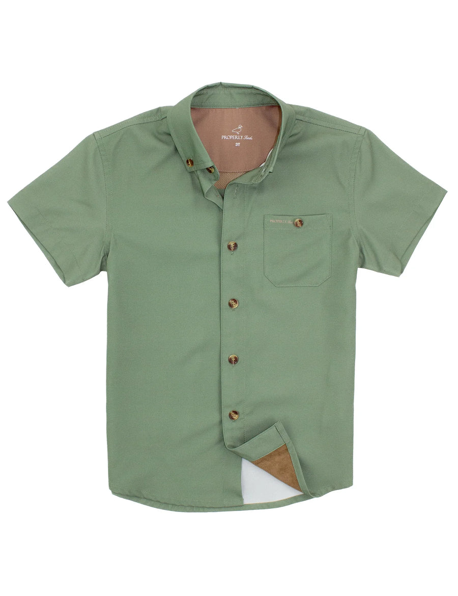 Boys Sportsman Field Shirt - Moss