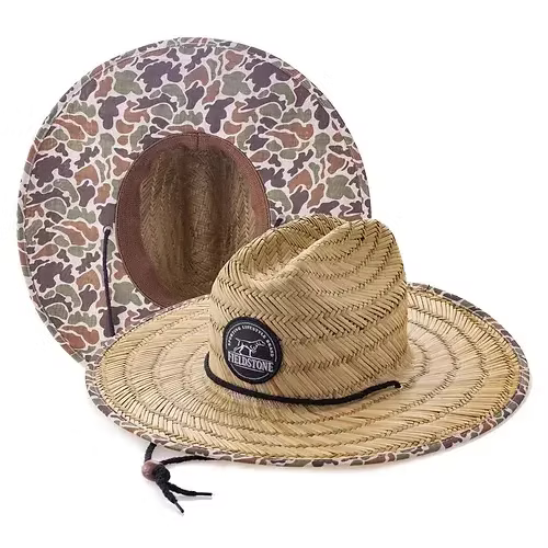 Youth Camo Straw Hat 5y & Under