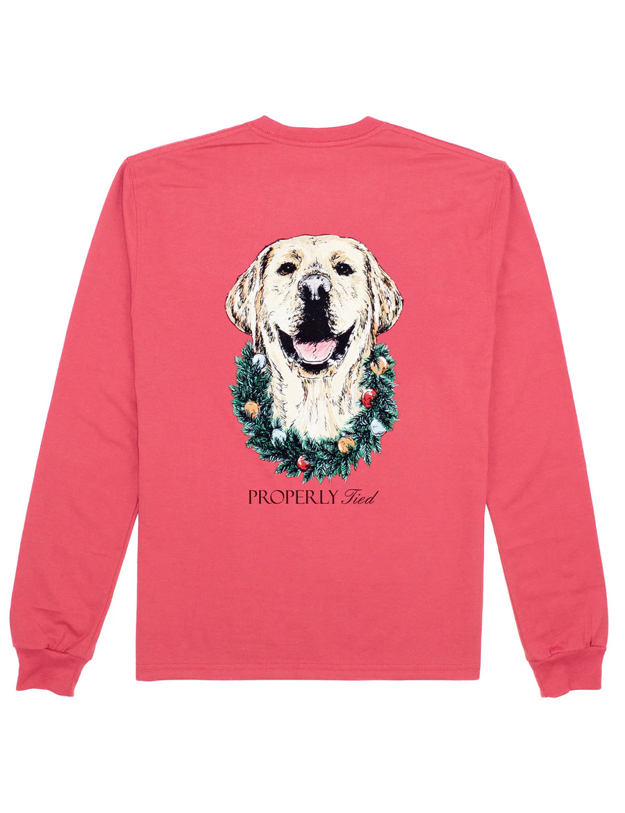 Deck The Paws Long Sleeve - Cabernet