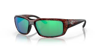 FISCH 10 TORTOISE w/ GREEN MIR 580G INJECTED MAN SUNGLASS