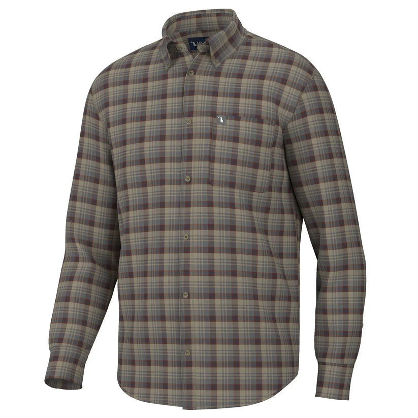 Gardner Stretch Flannel - Tan/Garnet/Navy