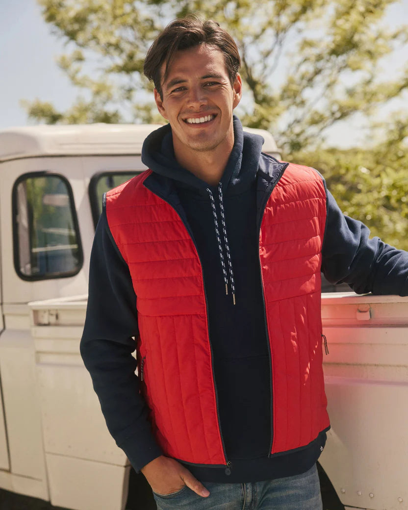 Greenwood Packable Quilted Vest - Crab Red