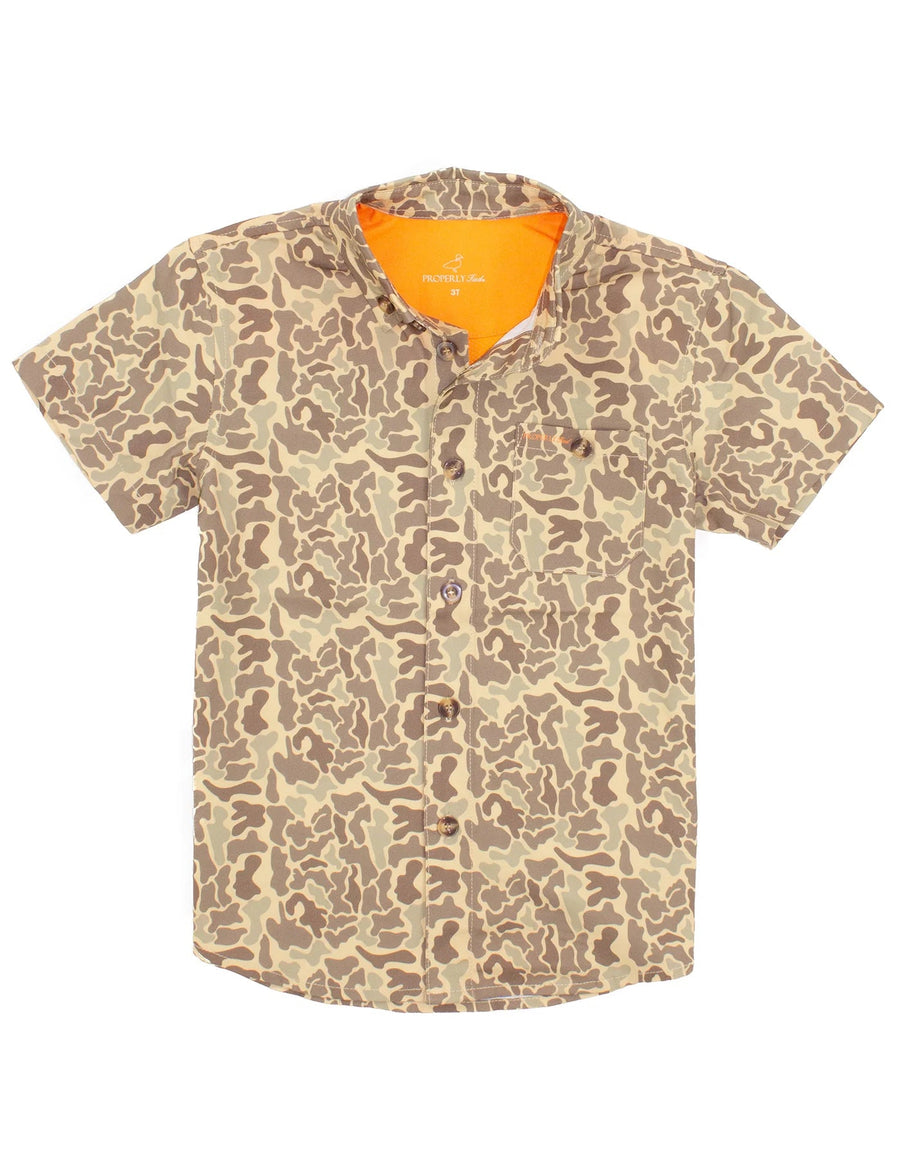 Boys Sportsman Field Shirt - Vintage Camo