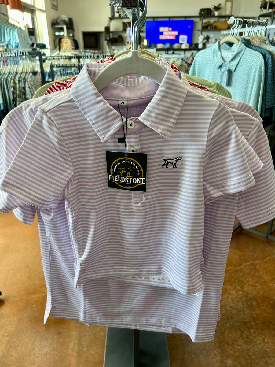 Youth Carlyle Performance Polo - Light Purple