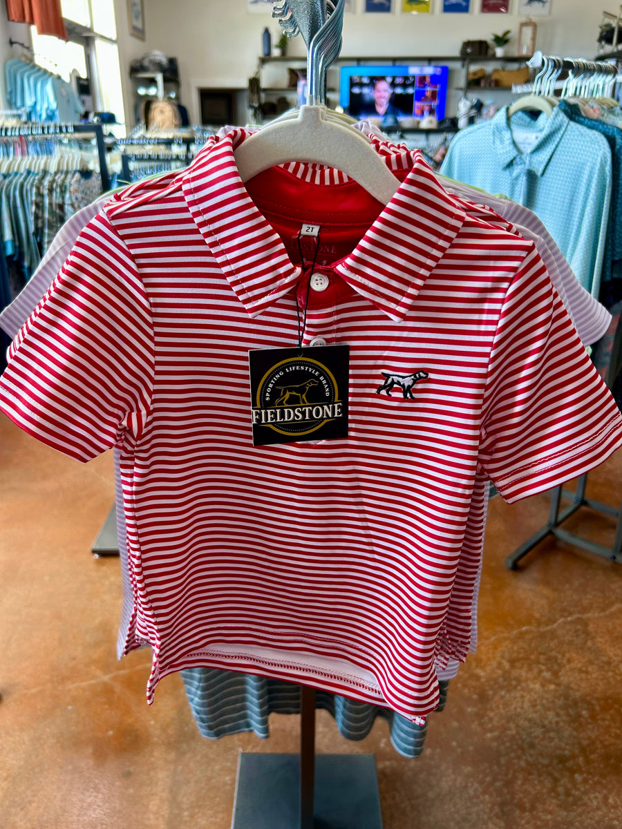 Youth Carlyle Performance Polo - Red