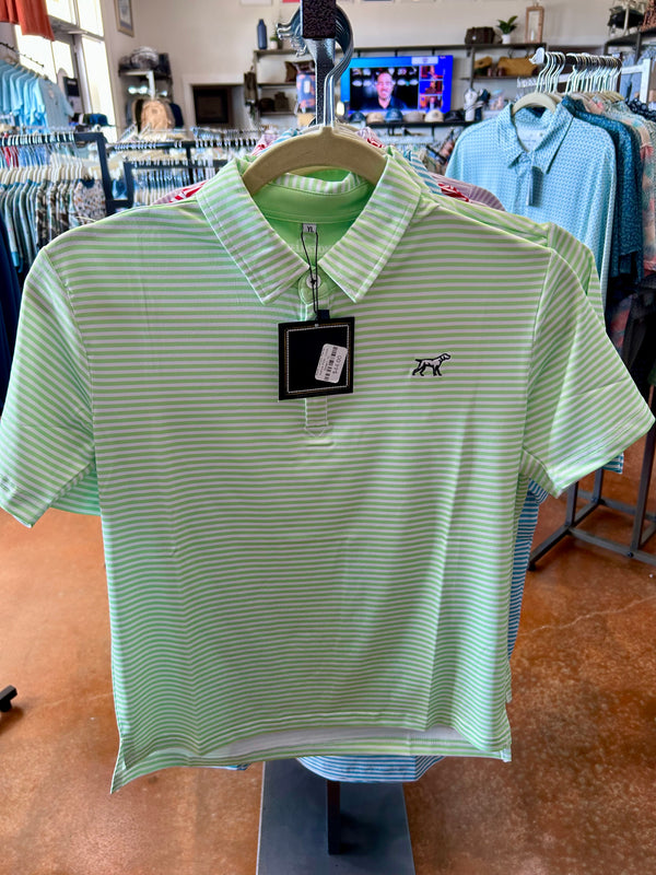 Youth Carlyle Performance Polo - Lime Green