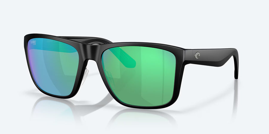 LOS ALIJOS MATTE BLACK w/ GREEN MIRROR 580G INJECTED MAN SUNGLASS