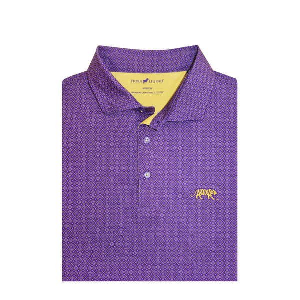 LSU Walking Bengal Purple Henna Polo