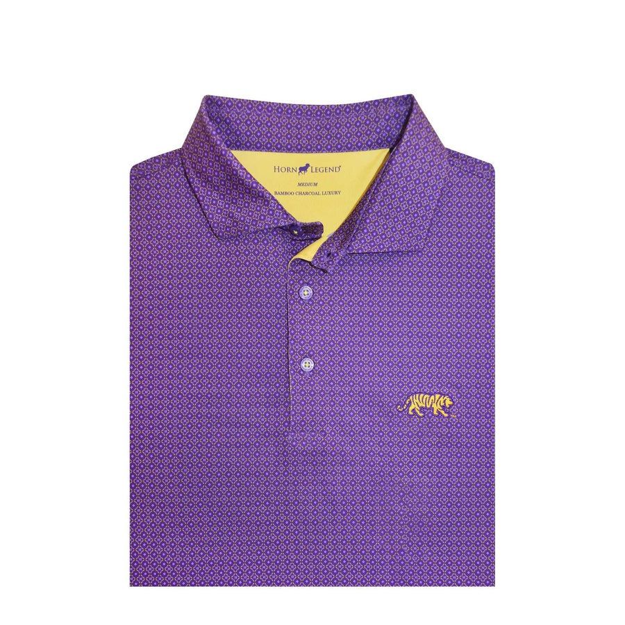 LSU Walking Bengal Purple Henna Polo