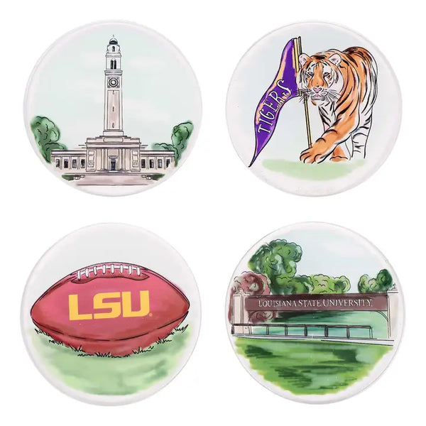 LSU Coaster Set/4