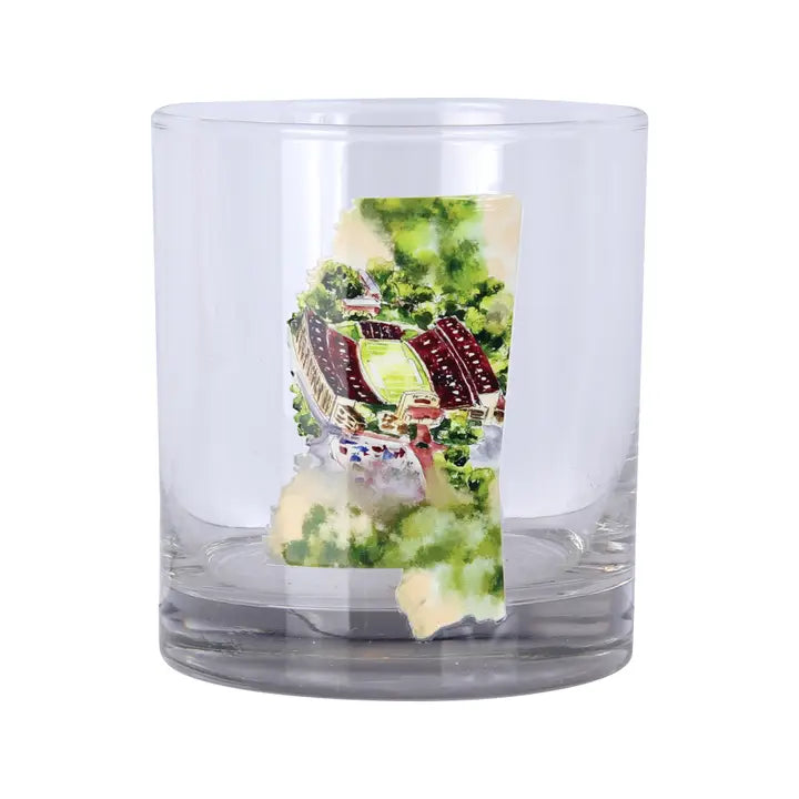 Mississippi State Stadium Rocks Glass