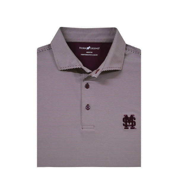 Mississippi State 1/24 Stripe Performance Polo