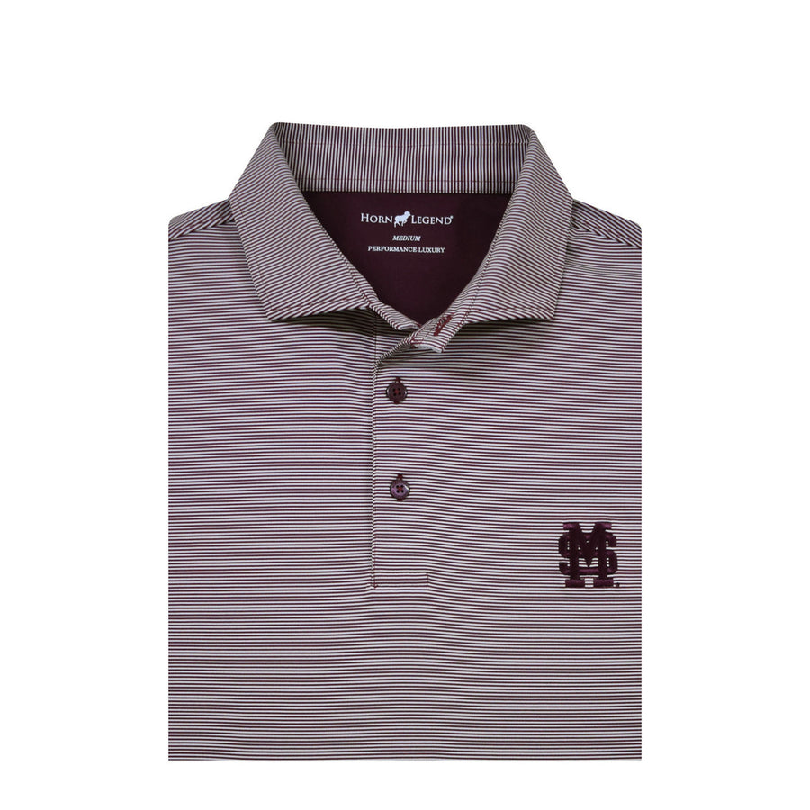 Mississippi State 1/24 Stripe Performance Polo