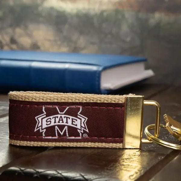 Mississippi State Bulldogs Collegiate Woven Ribbon Key Chain
