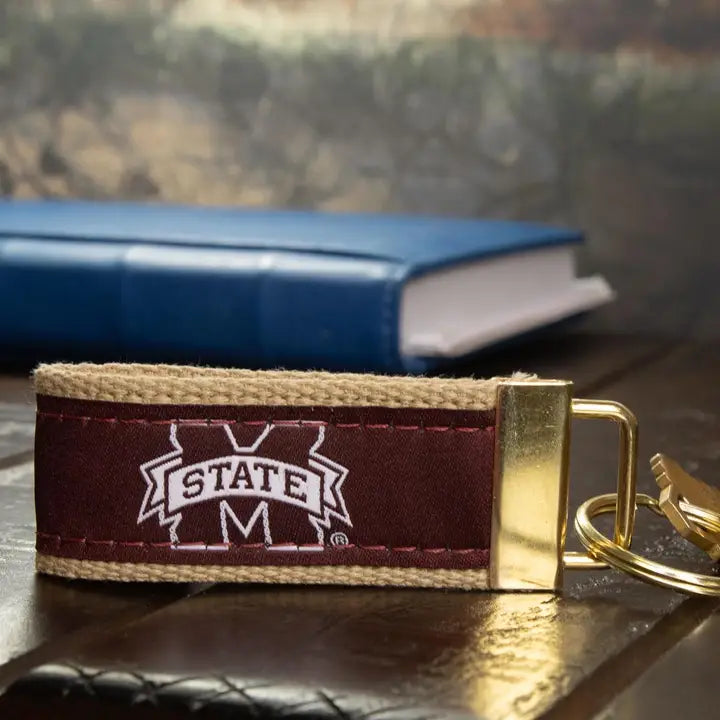 Mississippi State Bulldogs Collegiate Woven Ribbon Key Chain