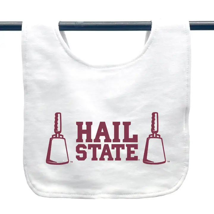 Mississippi State University Hail State Cowbell Baby Bib