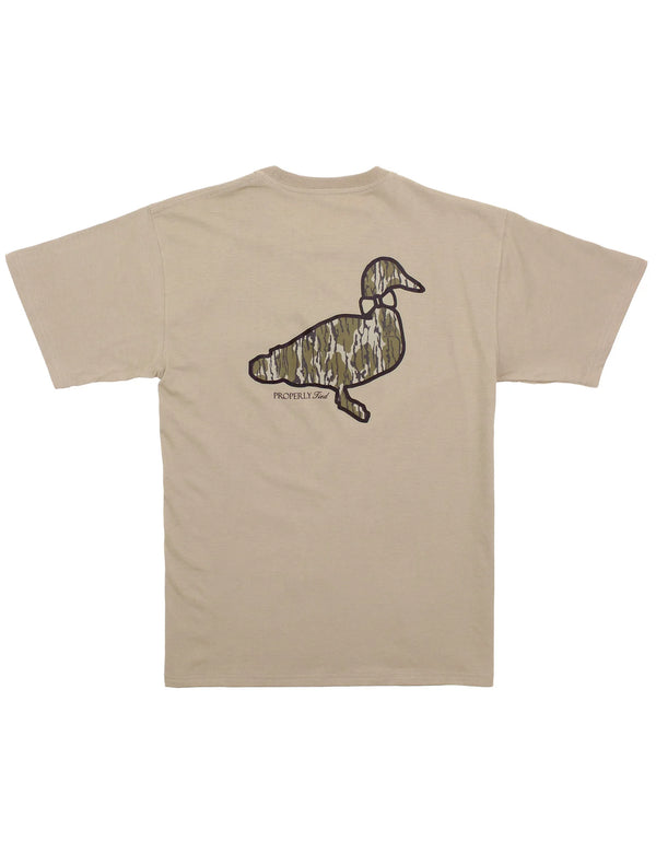 Mossy Oak Camo Logo Short Sleeve - Sand