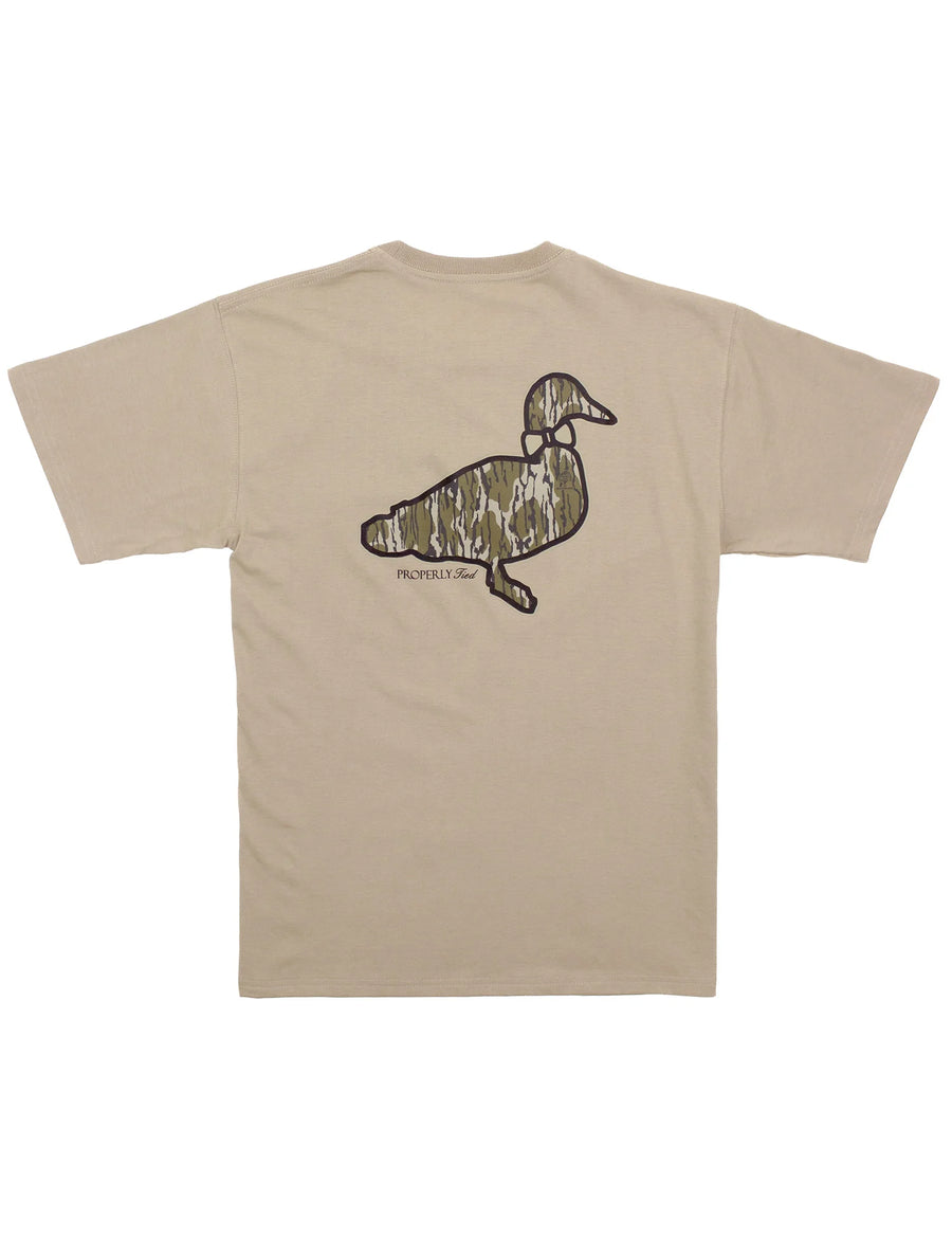 Mossy Oak Camo Logo Short Sleeve - Sand