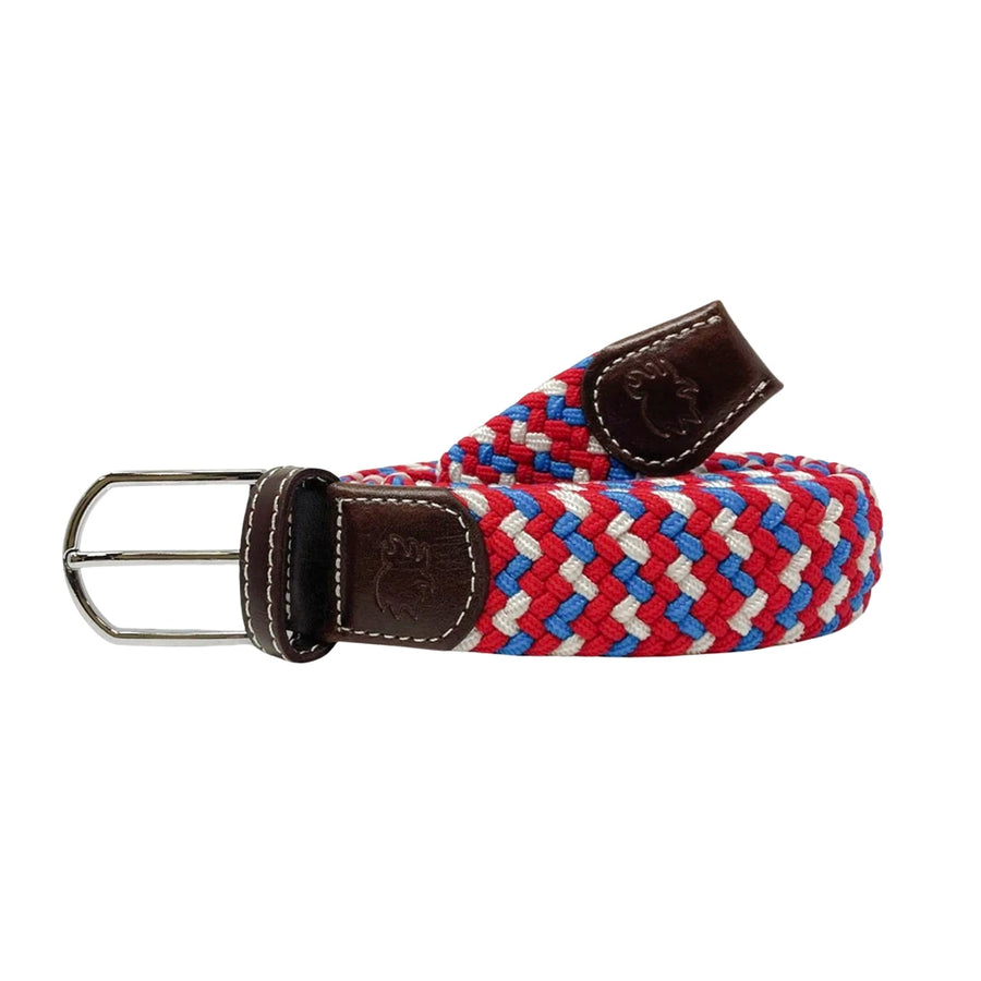 The Natchez Tri-Color Woven Elastic Stretch Belt