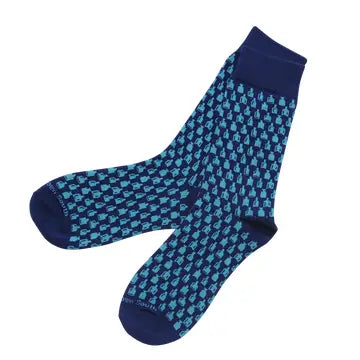 Navy Bourbon Bottle Socks