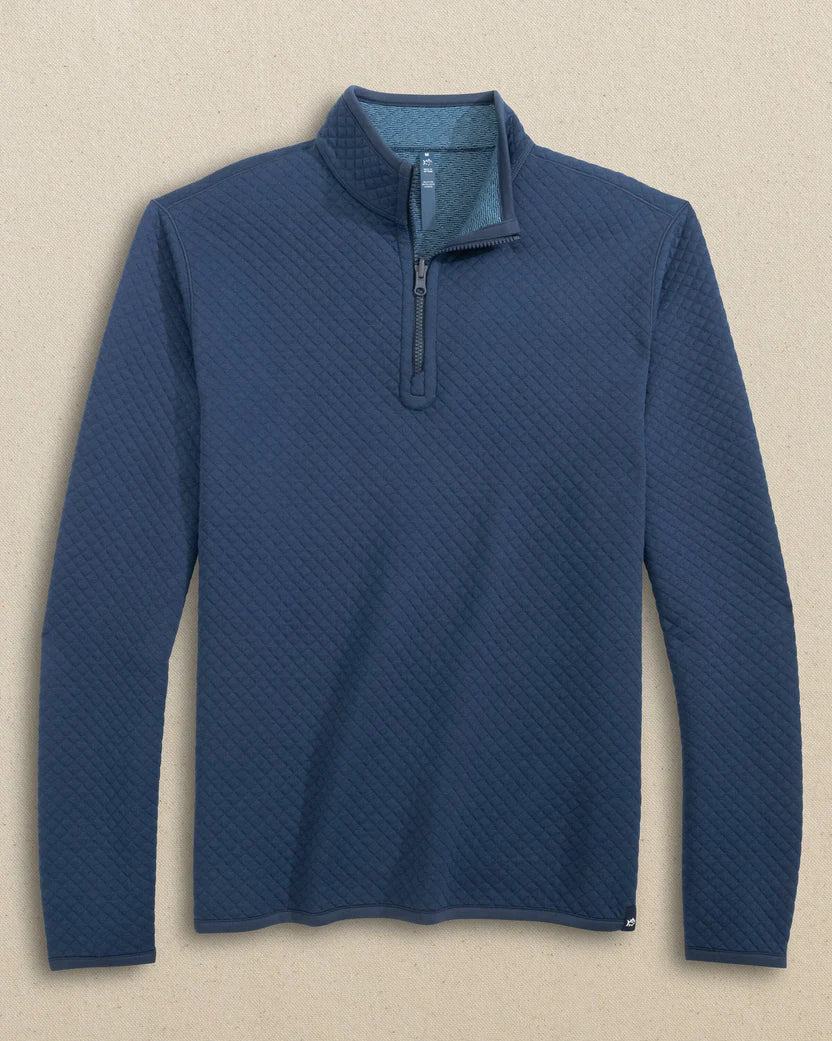 Oak Island Reversible Quarter Zip - Dress Blue