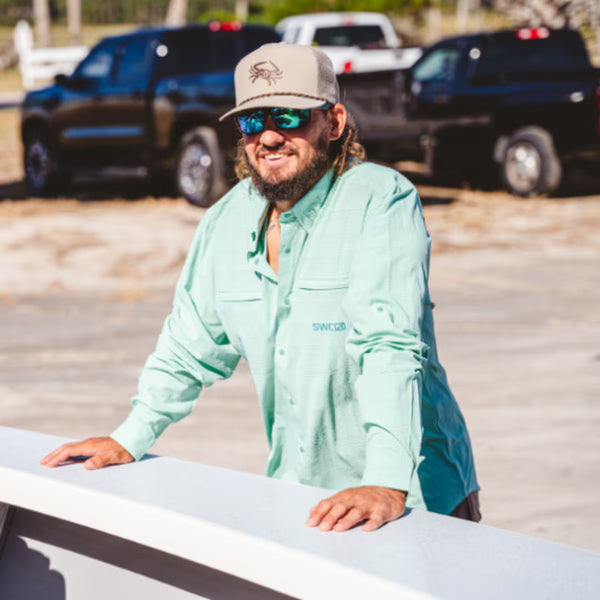 Oysterman Short Sleeve Woven - Ocean Wave