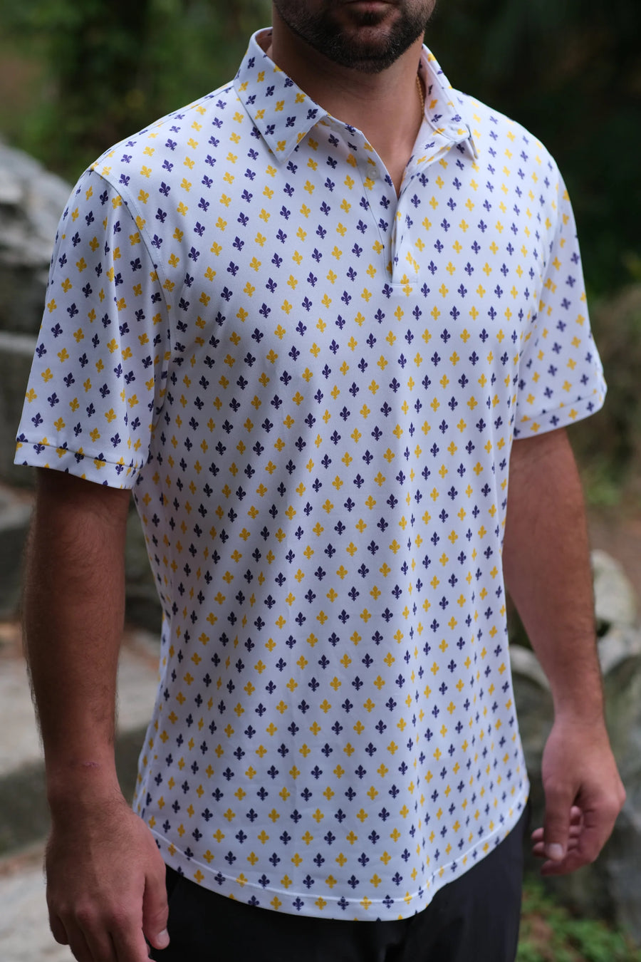 Purple and Gold Polo