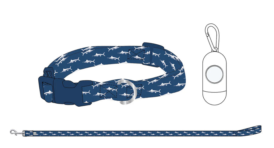 Dog Collar, Leash, and Poop Bag Set
