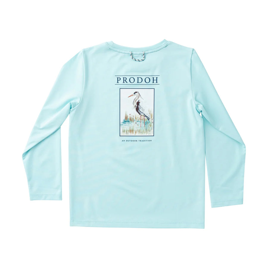 Kid's Pro Performance Long Sleeve T-shirt – Great Blue Heron Art