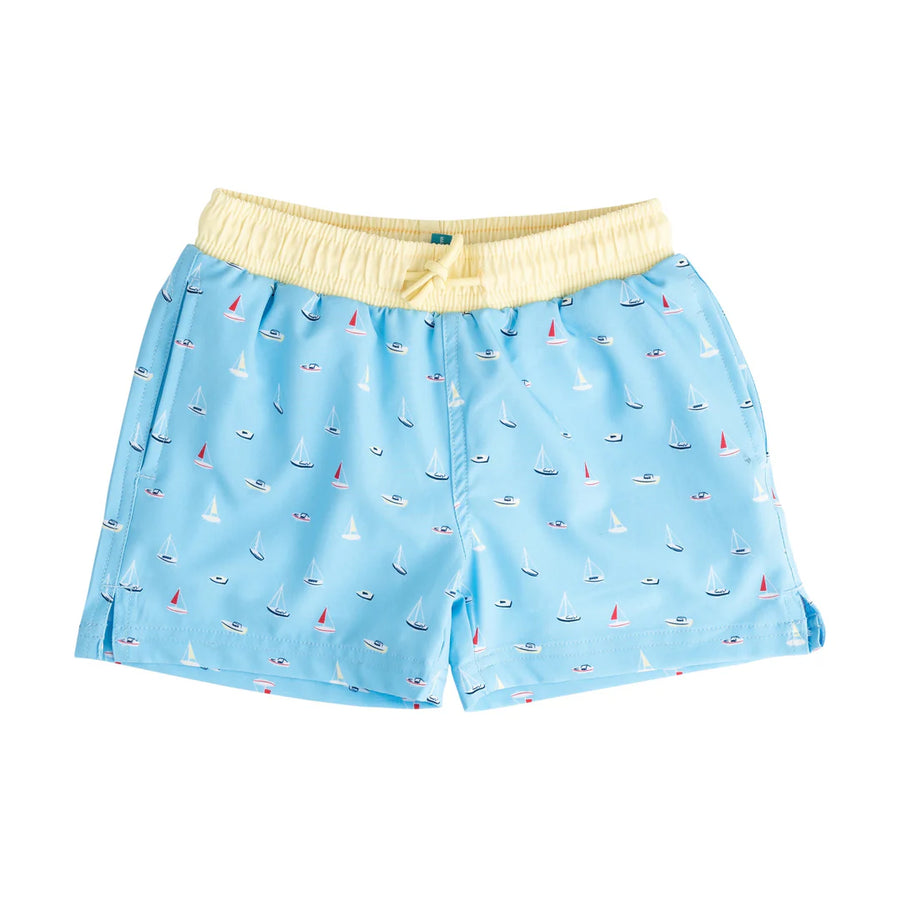 Boys' Boogie Board Swim Trunks Boat Print