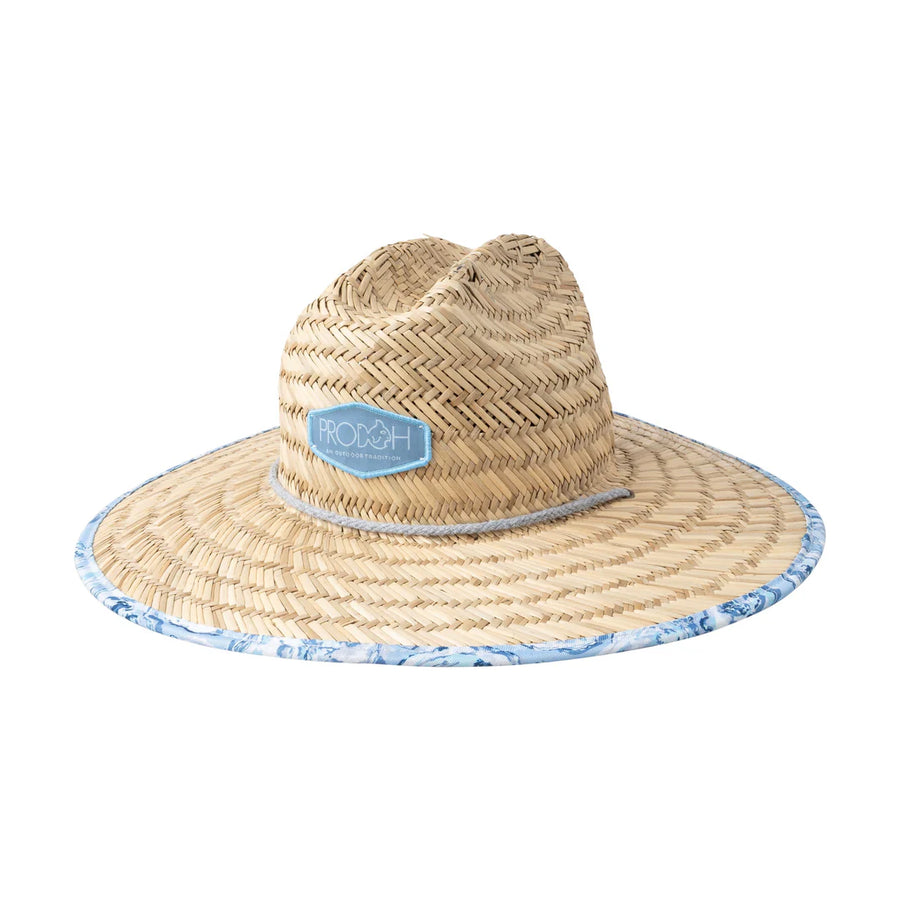 Youth Straw Lifeguard Hat in Oyster Print