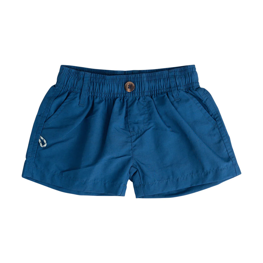 Boys' Outrigger Performance Shorts in Classic Navy Peony