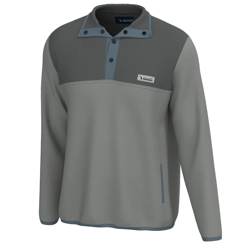 Quarter Snap Pullover - Gray / Light Gray